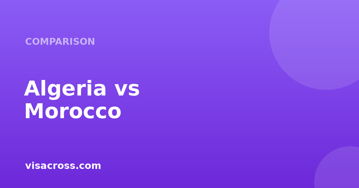 Algeria Passport vs Morocco Passport: Travel Power Comparison 2026