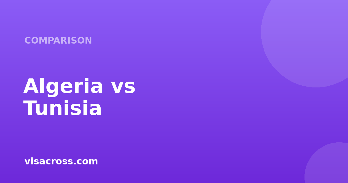 Algeria Passport vs Tunisia Passport: Travel Power Comparison 2026