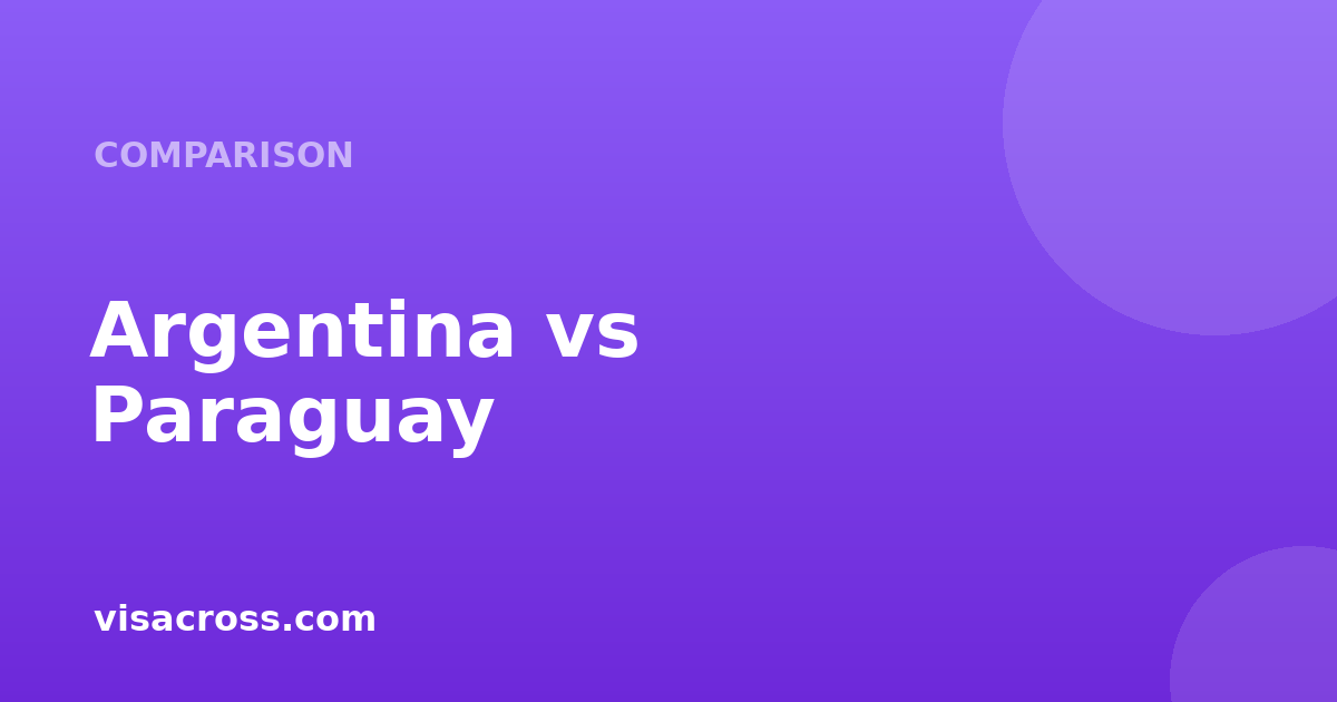 Argentina Passport vs Paraguay Passport: Travel Power Comparison 2026