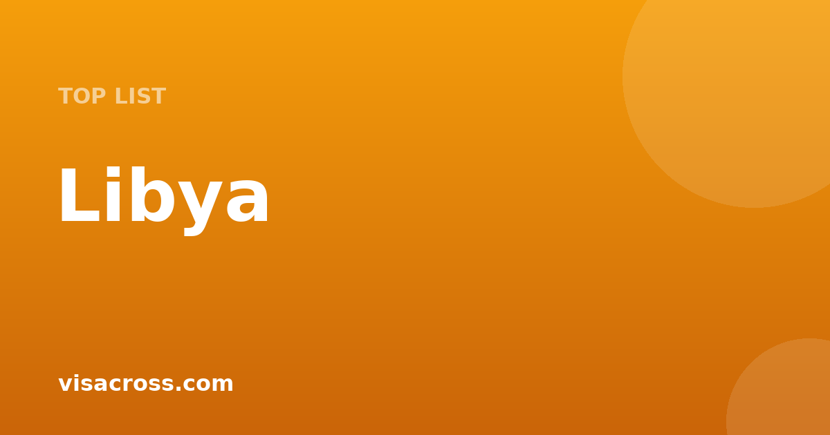 Vistos mais baratos para cidadãos de Libya 2026