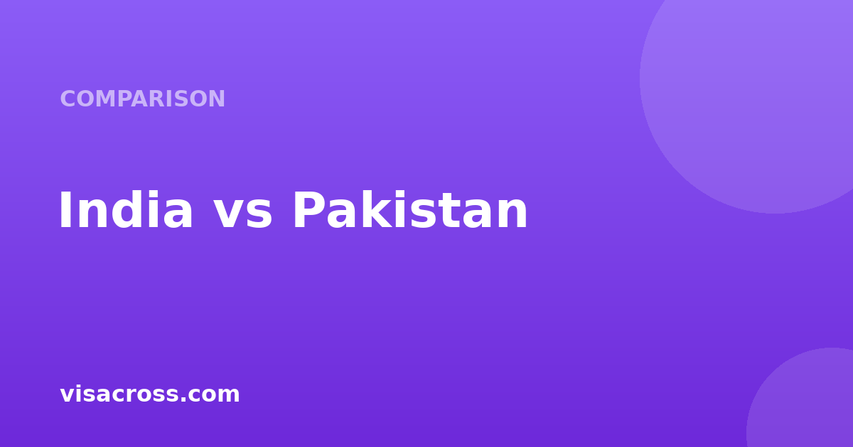 India Passport vs Pakistan Passport: Travel Power Comparison 2026