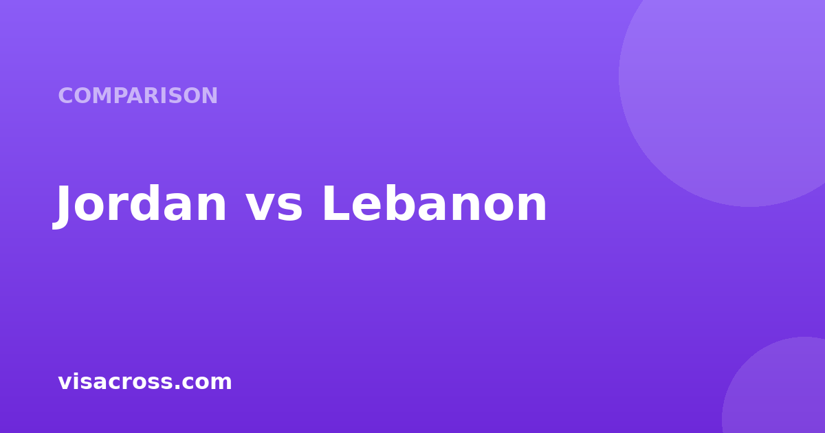 Jordan Passport vs Lebanon Passport: Travel Power Comparison 2026