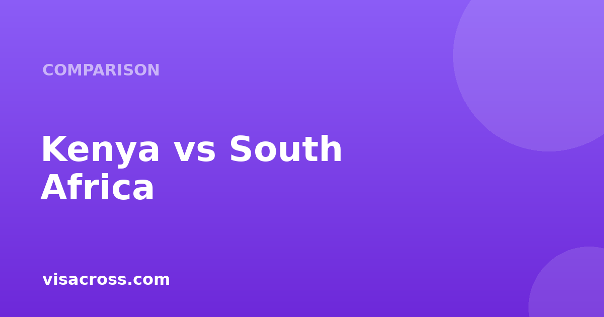 جواز سفر Kenya مقابل South Africa: مقارنة قوة السفر 2026