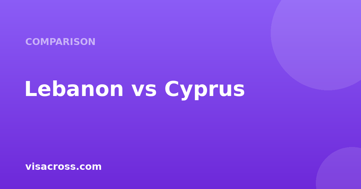 Lebanon Passport vs Cyprus Passport: Travel Power Comparison 2026