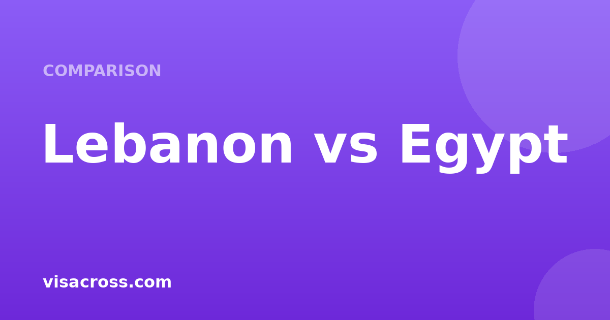 Lebanon Passport vs Egypt Passport: Travel Power Comparison 2026