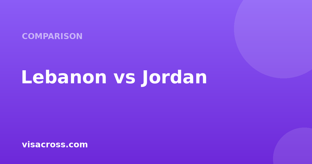 Lebanon Passport vs Jordan Passport: Travel Power Comparison 2026