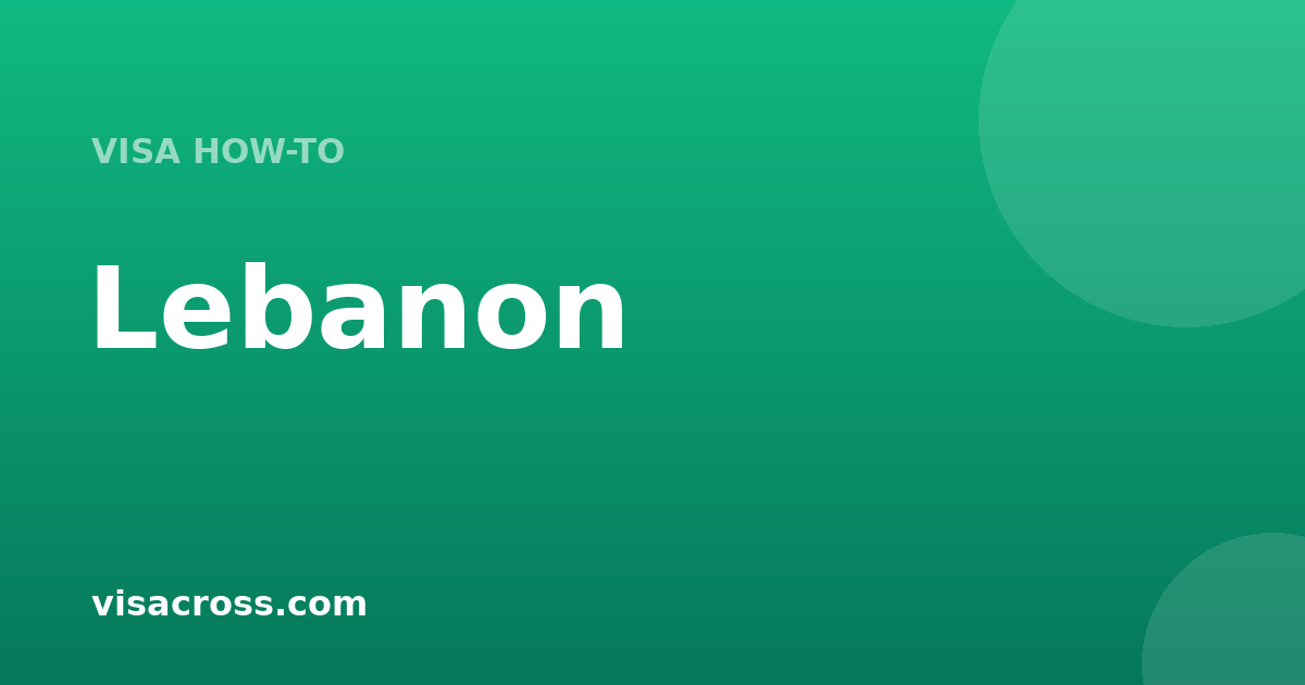 Lebanon Student Visa Guide 2026: Programs, Scholarships & Applications