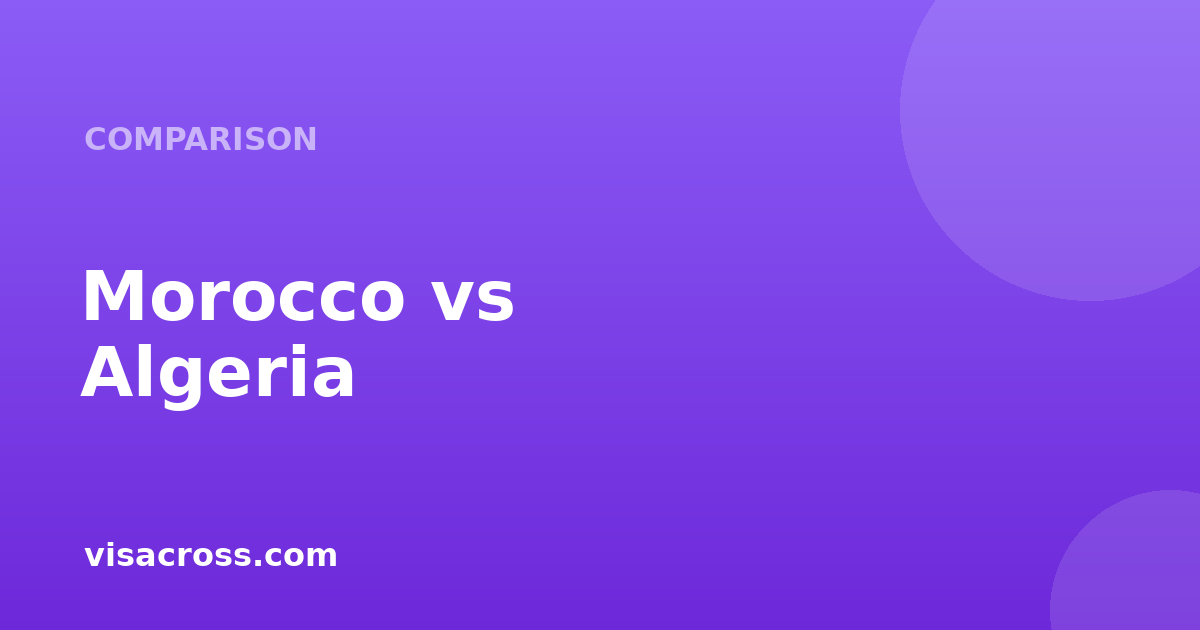 Morocco Passport vs Algeria Passport: Travel Power Comparison 2026