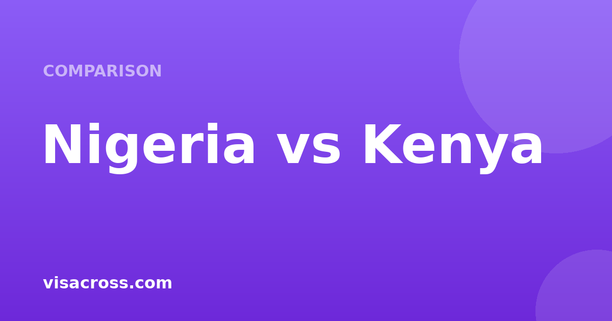 Nigeria Passport vs Kenya Passport: Travel Power Comparison 2026
