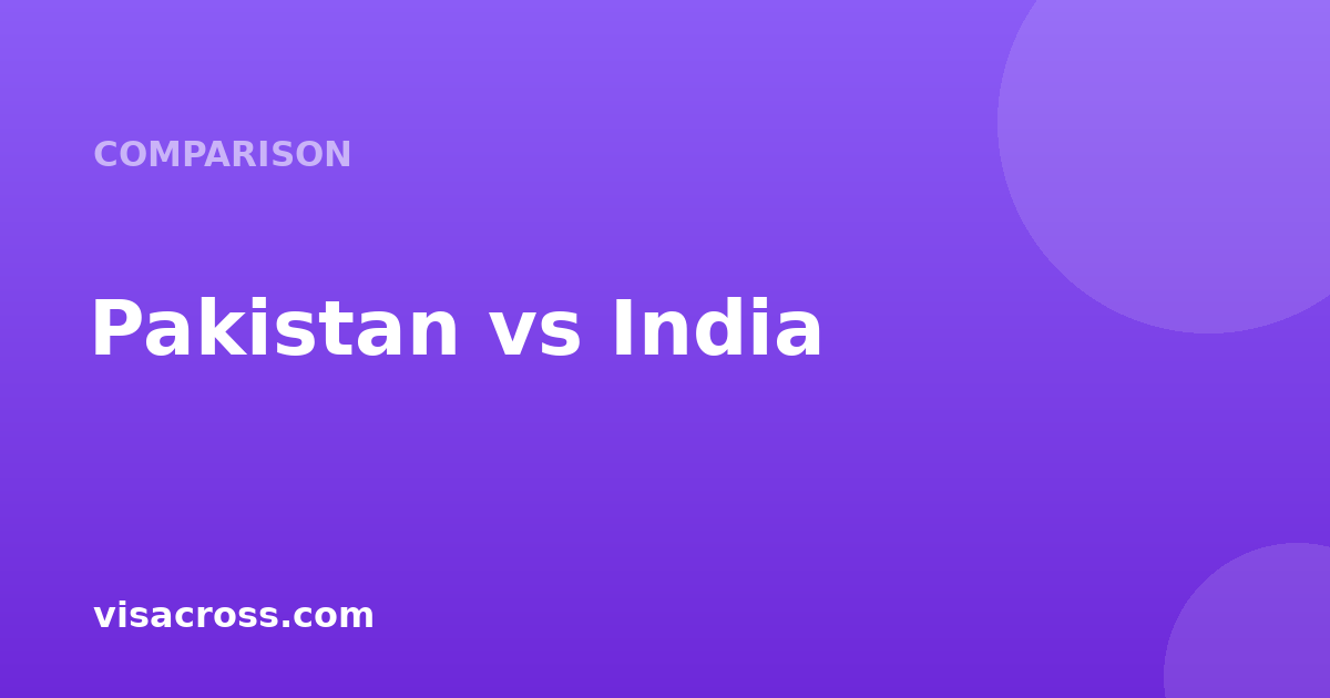 Pakistan Passport vs India Passport: Travel Power Comparison 2026