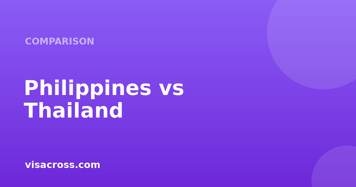 Philippines Passport vs Thailand Passport: Travel Power Comparison 2026