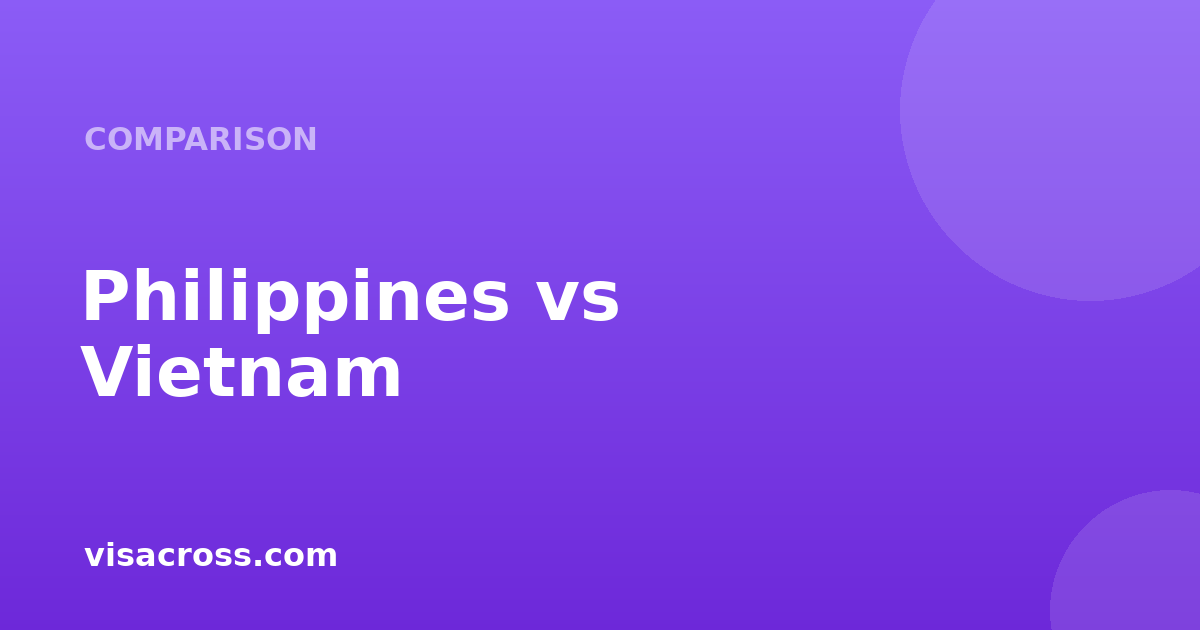 Philippines Passport vs Vietnam Passport: Travel Power Comparison 2026