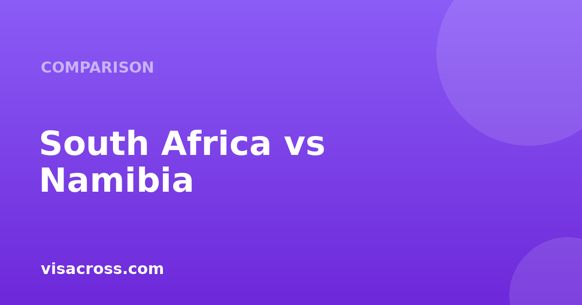 South Africa Passport vs Namibia Passport: Travel Power Comparison 2026